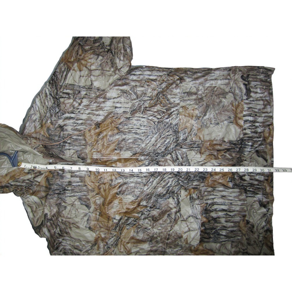 Stearns Vinyl Dry-Wear Hunting Hooded Rain Jacket Real Tree Camo Waterproof L - Picture 8 of 10